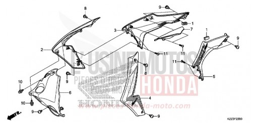 RADIATOR SHROUD CRF250LF de 2015
